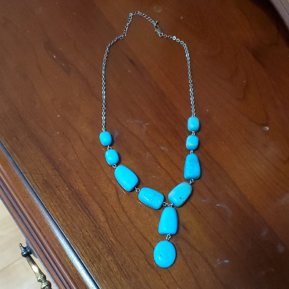 Lia Sophia Turquoise Stone Necklace